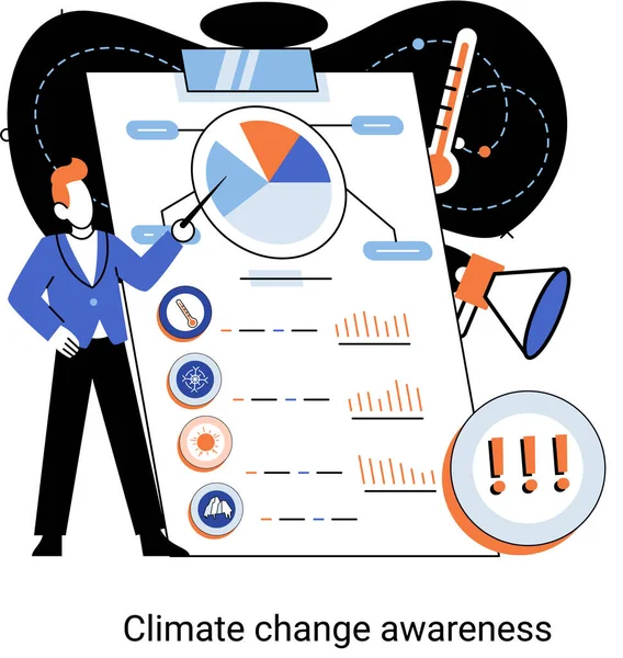 Změnit Metaforu Povědomí Klimatu Zachránit Planetu Světový Den Životního Prostředí — Stockový vektor