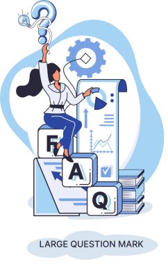 Ladge soru işareti metaforu. Sorun ve çözüm konsepti, soru işareti. Soru sor ve cevapları al. Çevrimiçi destek merkezi. Karmaşık sorunları çözmek, neden forum imzalamak. SSS sık sık yardım istedi.