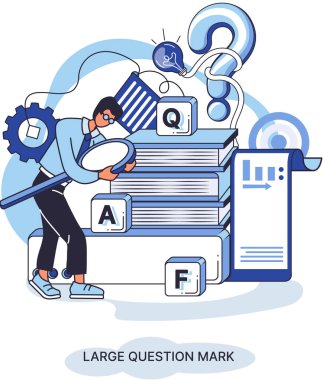 Ladge soru işareti metaforu. Sorun ve çözüm konsepti, soru işareti. Soru sor ve cevapları al. Çevrimiçi destek merkezi. Karmaşık sorunları çözmek, neden forum imzalamak. SSS sık sık yardım istedi.