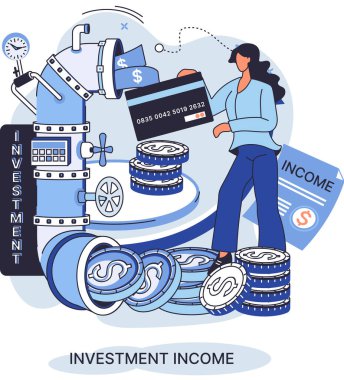 Yatırım portföyü gelir doları para birimi, alım-satım ticareti, piyasa değeri metaforu, iş adamı yatırımcısı veya madeni paralarla ticaret bakiyesi portföyü. Finansörler borsa kârını analiz ediyorlar