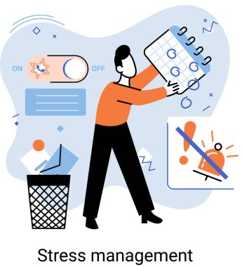 Stress management abstract metaphor, pressure control, depression, emotional tension, mental health management, physical and psychological stress. Way to lead an active, productive and fulfilling life