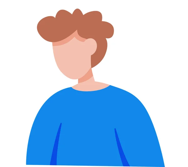 Ділова Жінка Блакитній Блузці Векторні Ілюстрації Чоловіка Повсякденному Вбранні Ізольовані — стоковий вектор
