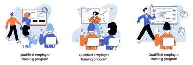 Nitelikli çalışan eğitim programı. Kurs metaforunu tazele. Profesyonel gelişim için yardım. Yazılım geliştirme ve büyümeyi öğrenmek. Çevik proje yönetim ekibi hayat kargaşası projesi toplantısı