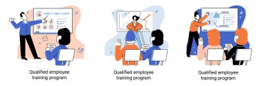 Nitelikli çalışan eğitim programı. Kurs metaforunu tazele. Profesyonel gelişim için yardım. Yazılım geliştirme ve büyümeyi öğrenmek. Çevik proje yönetim ekibi hayat kargaşası projesi toplantısı