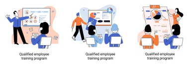 Nitelikli çalışan eğitim programı. Kurs metaforunu tazele. Profesyonel gelişim için yardım. Yazılım geliştirme ve büyümeyi öğrenmek. Çevik proje yönetim ekibi hayat kargaşası projesi toplantısı