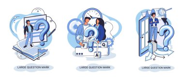 Ladge soru işareti metaforu. Sorun ve çözüm konsepti, soru işareti. Soru sor ve cevapları al. Çevrimiçi destek merkezi. Karmaşık sorunları çözmek, neden forum imzalamak. SSS sık sık yardım istedi.