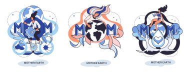 Uluslararası Toprak Ana Günü metaforu. Çevresel sorunlar ve ekolojik koruma. Aşkın evrensel sembolik tatili, ortak bakım evi. Gezegen, ekosistem ve insanlar arasındaki ilişki