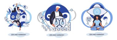 Zen and harmony metaphor, meditation practice. Balance, relaxation, mindfulness. Calm person relaxing. Yoga and spiritual practice, relax, recreation, healthy lifestyle. Japanese cult of mind and body