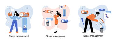 Stress management abstract metaphor, pressure control, depression, emotional tension, mental health management, physical and psychological stress. Way to lead an active, productive and fulfilling life