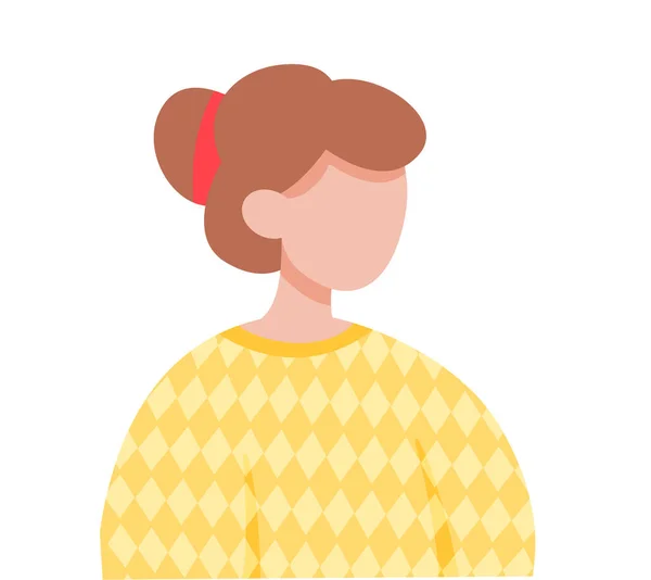 Geschäftsfrau Mit Bluse Vektor Illustration Von Mädchen Lässigem Outfit Isoliert — Stockvektor