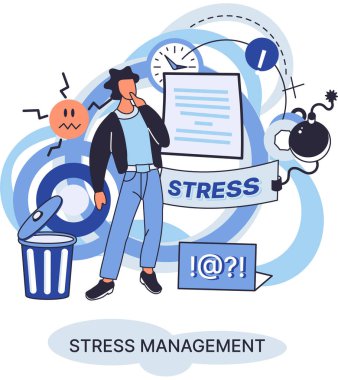 Stress management abstract metaphor, pressure control, depression, emotional tension, mental health management, physical and psychological stress. Way to lead an active, productive and fulfilling life