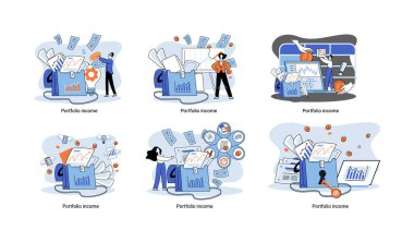 Yatırım, para biriktirme ve büyüme konsepti metaforu. Haritaları ve gelir artışının göstergelerini analiz eder. Menkul kıymetler ve ticari olmayan diğer yatırımlardan elde edilen yatırım gelirleri