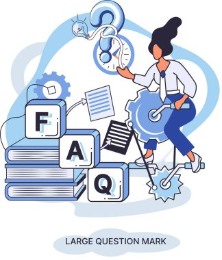 Ladge soru işareti metaforu. Sorun ve çözüm konsepti, soru işareti. Soru sor ve cevapları al. Çevrimiçi destek merkezi. Karmaşık sorunları çözmek, neden forum imzalamak. SSS sık sık yardım istedi.