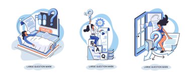 Ladge soru işareti metaforu. Sorun ve çözüm konsepti, soru işareti. Soru sor ve cevapları al. Çevrimiçi destek merkezi. Karmaşık sorunları çözmek, neden forum imzalamak. SSS sık sık yardım istedi.