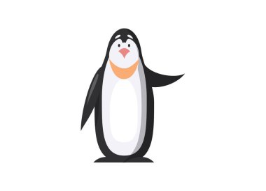 Uzun gagalı ve kısa bacaklı kral penguen, balık yer ve yüzer. Büyük siyah beyaz deniz kuşu. Antarktika 'da yaşayan bir hayvan. Yüzen kuş, beyaz arka planda izole edilmiş deniz hayvanı.