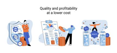 Düşük maliyetle kalite ve karlılık. Maaş artışı metafor, kâr marjı. İş enflasyonu, yatırım, geliştirme, satışları koordine etme. İş süreçlerinin iyileştirilmesi