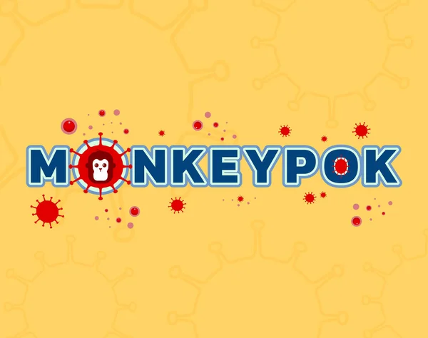 Monkeypox 2022 Virus Symptoms Monkeypox Virus Epidemic Virus Virus Spreads — 图库矢量图片