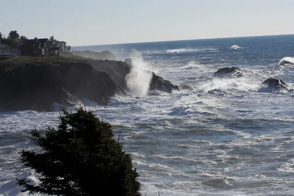 Big Sea Waves Water Splashes — Stock Photo, Image