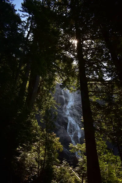 Vista Panorámica Hermosa Cascada Bosque — Foto de Stock