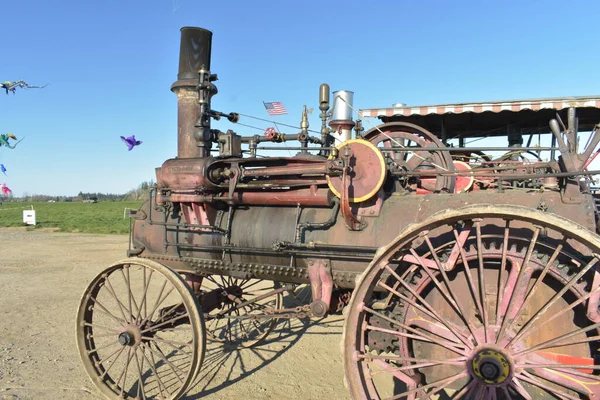 Vieux Wagon Vintage Sur Terrain — Photo