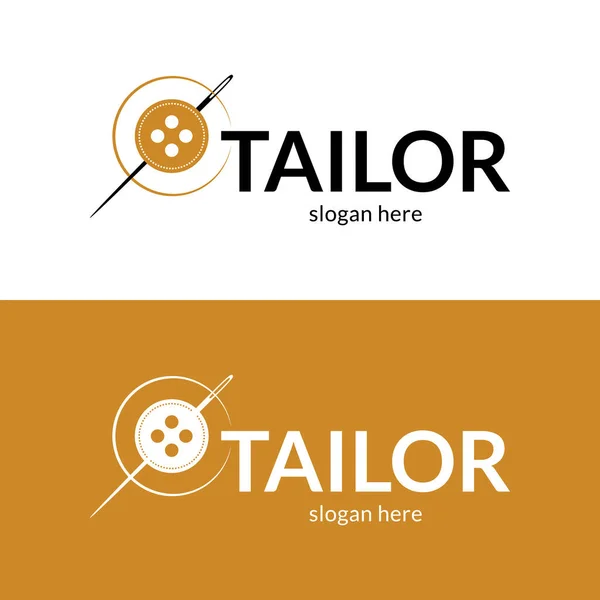Yaratıcı terzi logosu. Vektör illüstrasyonu.