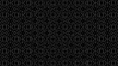 Kaleydoskop arka plan siyah ve gri renkler. 4k çözünürlüğü.