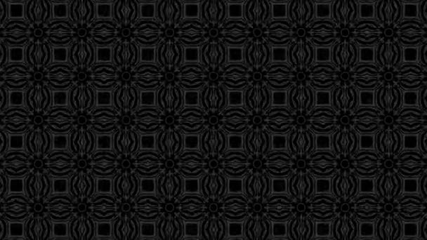 万華鏡の背景黒とグレーの色 4K分解能 — ストック動画