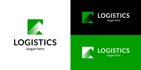 Logotipo Logístico Abstracto Ilustración Vectorial — Vector de stock