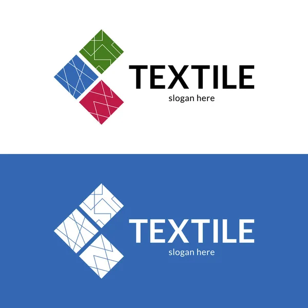 Abstraktes Textiles Logo Vektorillustration — Stockvektor