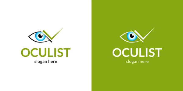 Modern okülist logo. Vektör illüstrasyonu.