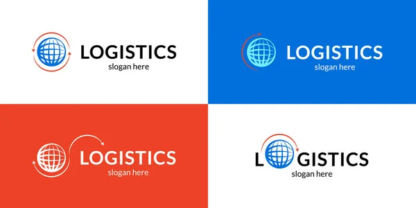 Zestaw Logo Logistycznego Ilustracja Wektora Wektory Stockowe bez tantiem