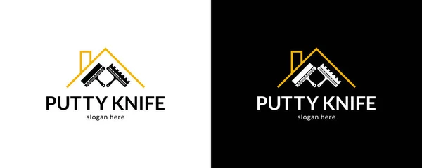 Beautiful Putty Knifes Logo Vector Illustration Vecteur En Vente