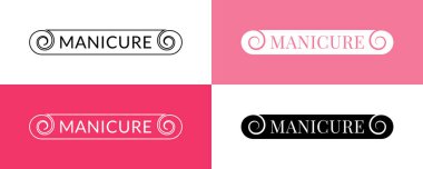 Beautiful manicure logo. Vector illustration.