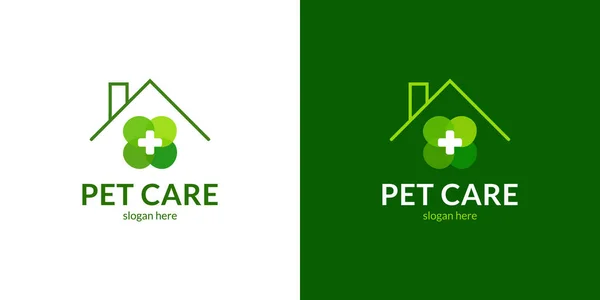Cute pet care logo. Vector illustration.