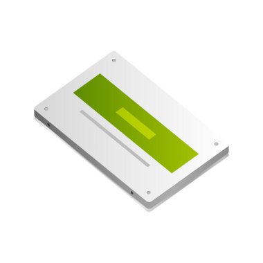 İzometrik ssd simgesi. Vektör illüstrasyonu.