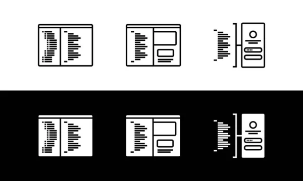 Conjunto Icono Desarrollo Ilustración Vectorial — Archivo Imágenes Vectoriales