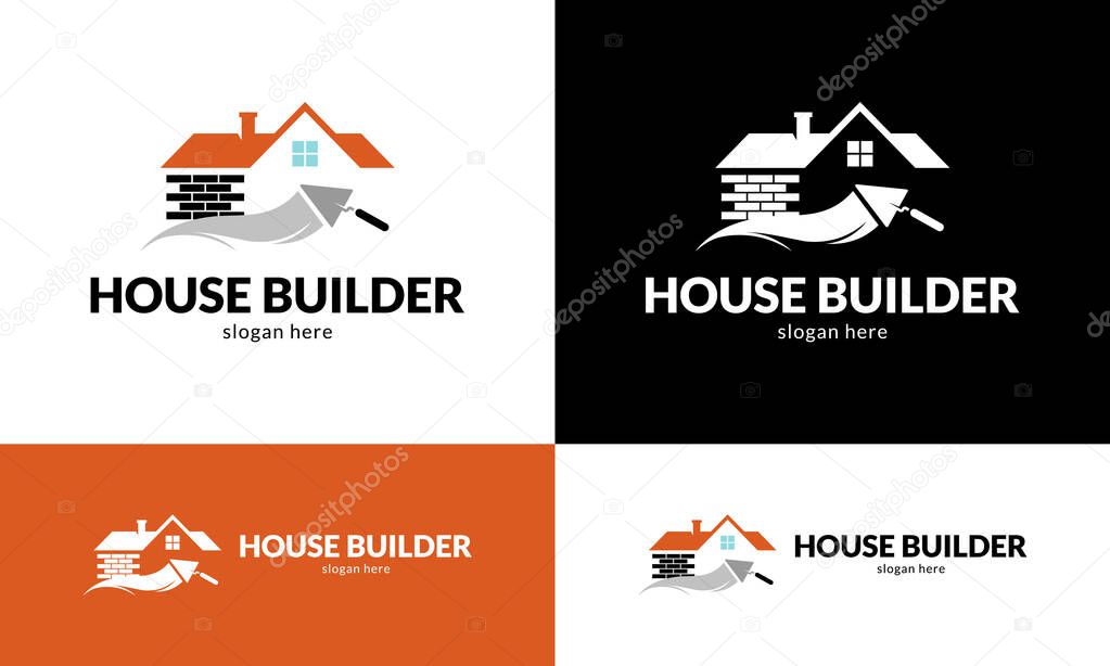 House builder symbol. Vector illustration.