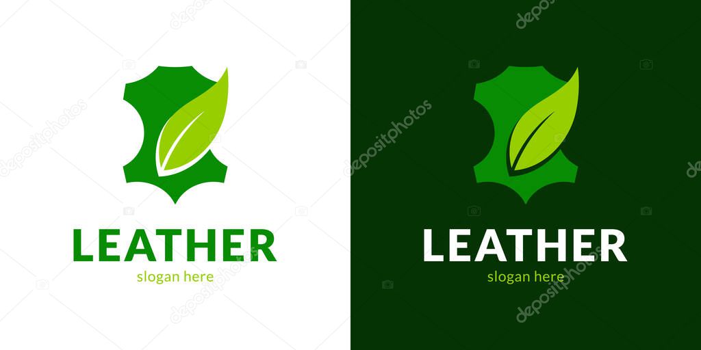 Stylish vegan leather symbol. Vector illustration.