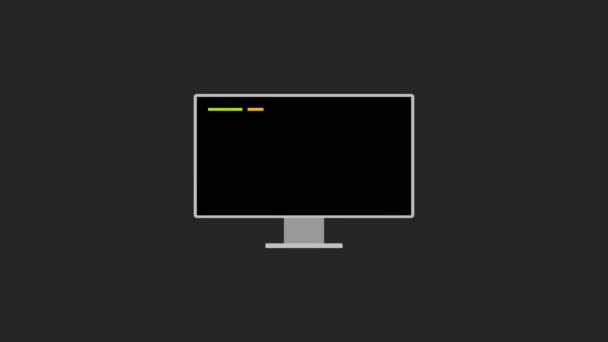 Сучасний Дисплей Анімацією Піктограм Кодування Роздільна Здатність — стокове відео