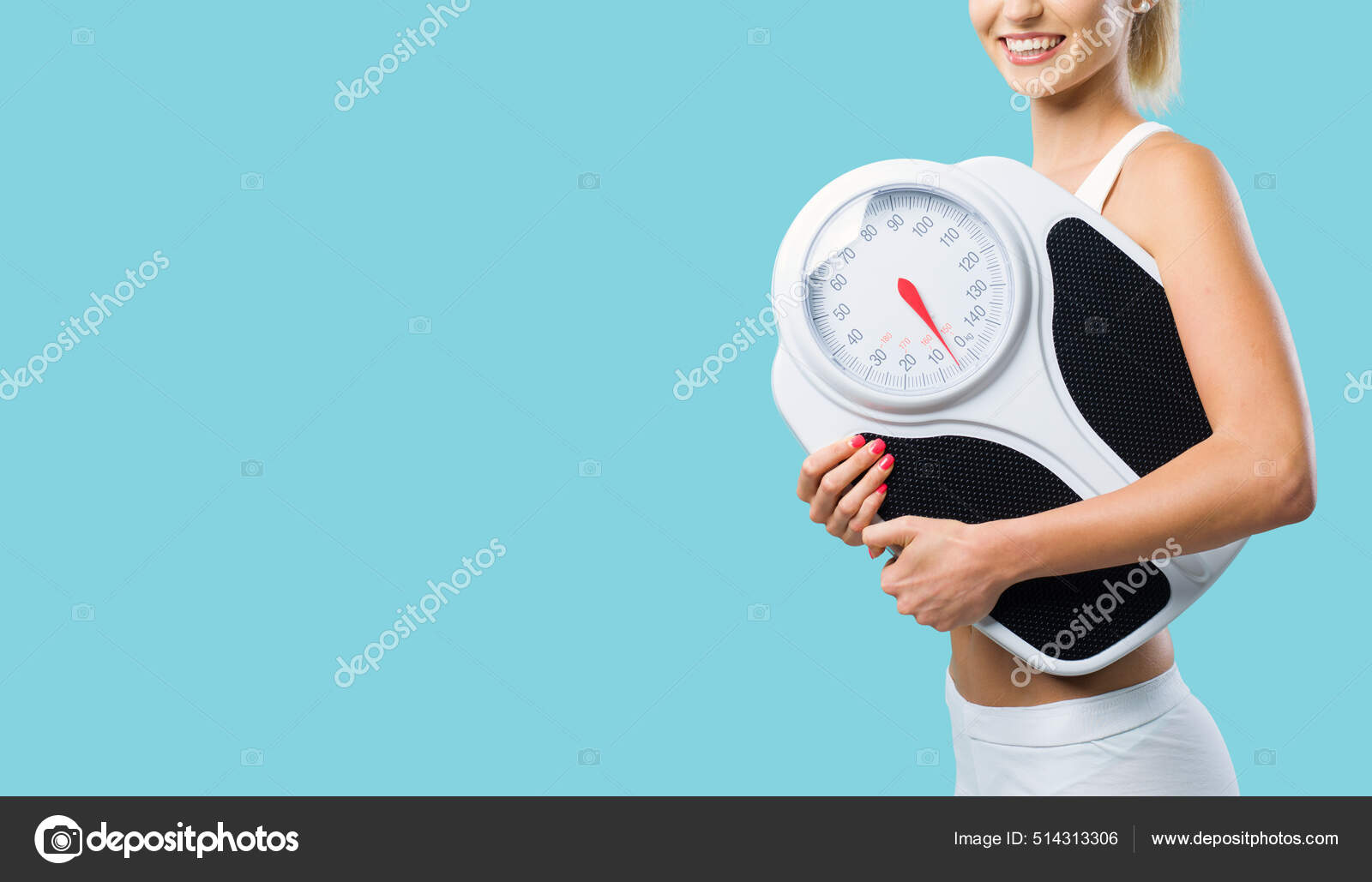 Weight Scale And Tape Measure Dieting Concepts Stock Photo