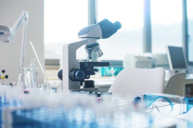 Professional equipment and microscope in the research laboratory