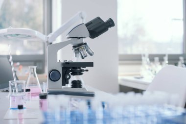 Professional equipment and microscope in the research laboratory