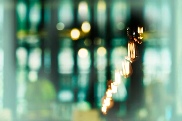 Blur Lamp Abstract Light Night Bar Pub Abstract Green Background — ストック写真
