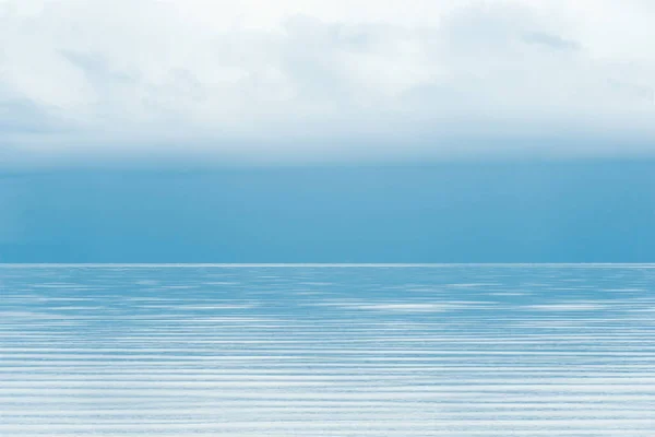 Soft Blue Sea Water White Cloud Abstract Nature Background — Photo