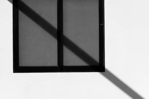 Sun Light Shadow Cement Wall Black White Abstract Architecture Frame — Foto Stock