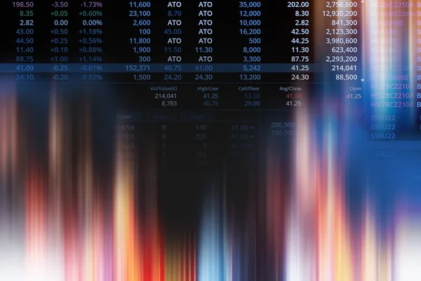 Blur Glowing Colorful Lighy Number Stock Market Business Abstract Dark — Stock Photo, Image