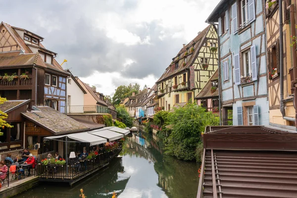 Colmar França Setembro 2021 Vista Incrível Canal Água Casas Tradicionais — Fotografia de Stock