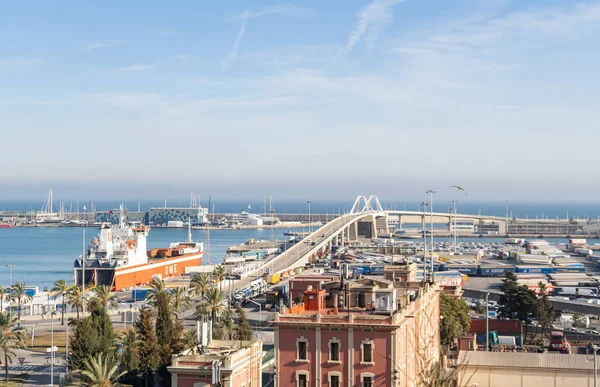 Barcelona Španělsko February 2022 Seascape Port Vell Barcelona Travel Cruisers — Stock fotografie