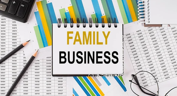 Close Van Een Notebook Met Tekst Family Business Business Concept — Stockfoto