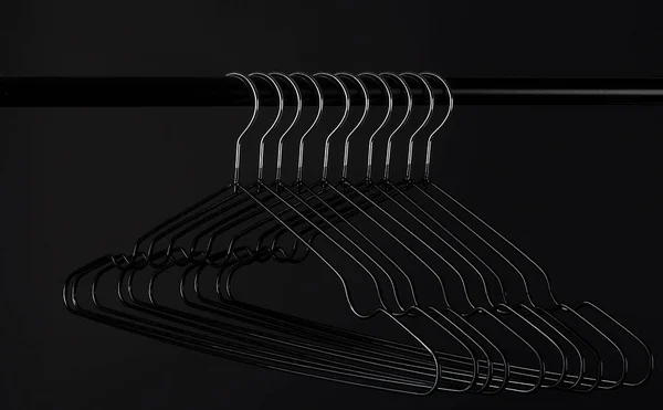 Many Black Hangers Rod Store Concept Black Friday — Stock Photo, Image